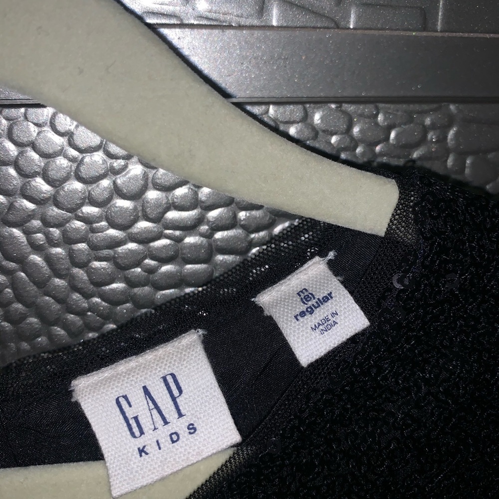 GIRLS SEQUIN BLACK DRESS